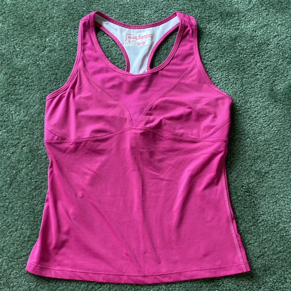 SkirtSports Pink and White Breathable Sports Bra- size SP